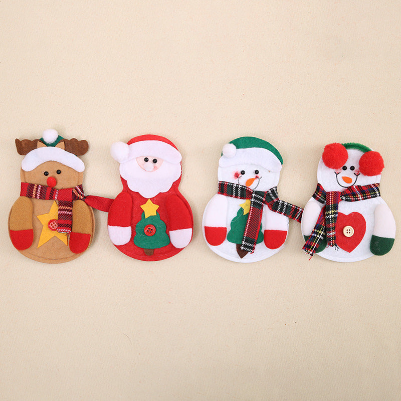 Wholesale Christmas Table Decoration Non Woven Christmas Dinnerware Set